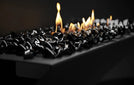 Luxe zwarte glazen decoratie stenen, Bio-ethanol, elektrisch haard