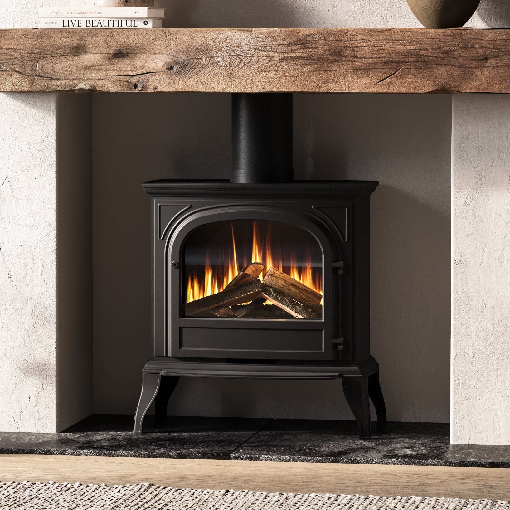 British_Fires_Hinton_Elektrische_vrijstaand_haard