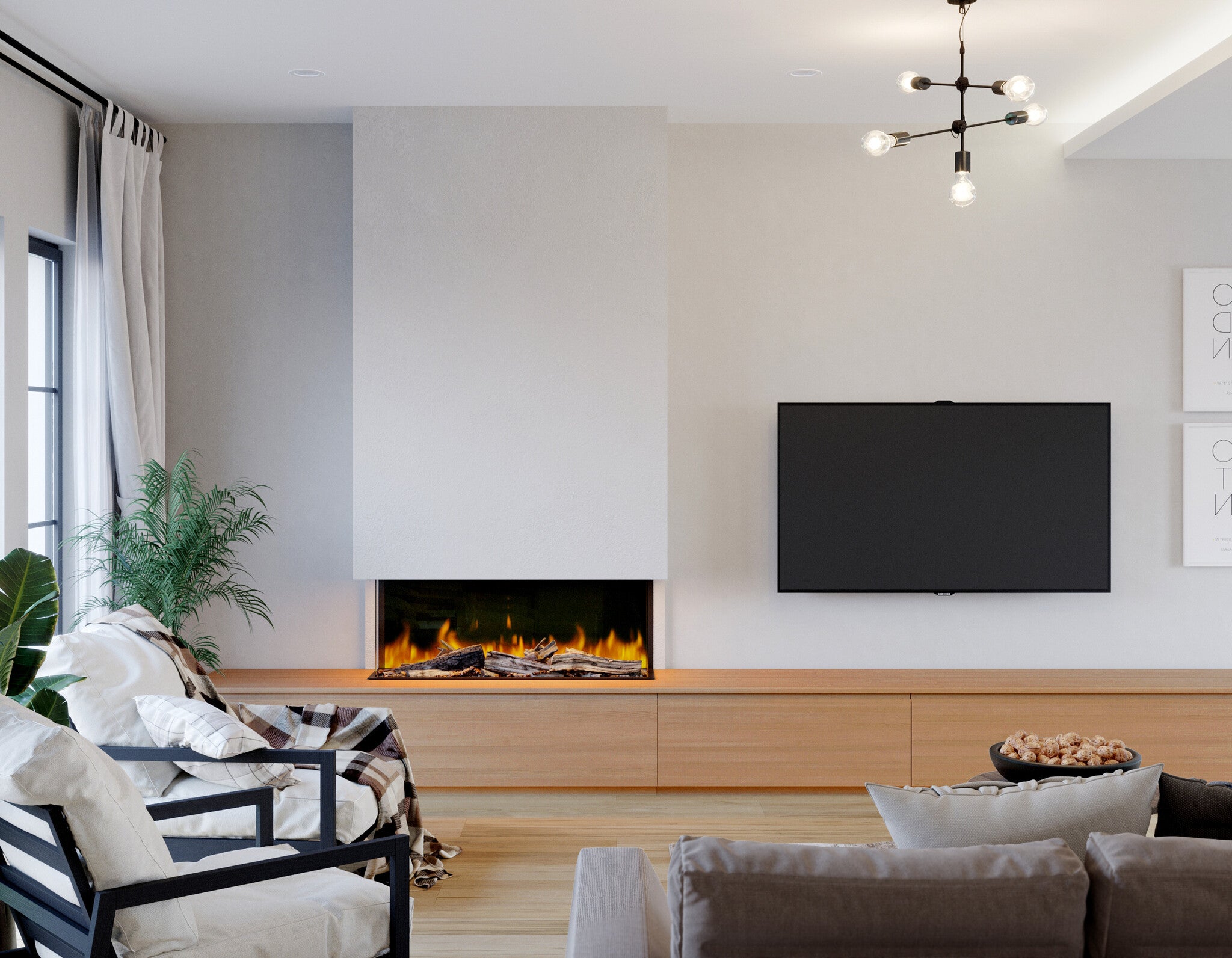 Sideboard mit Kamin