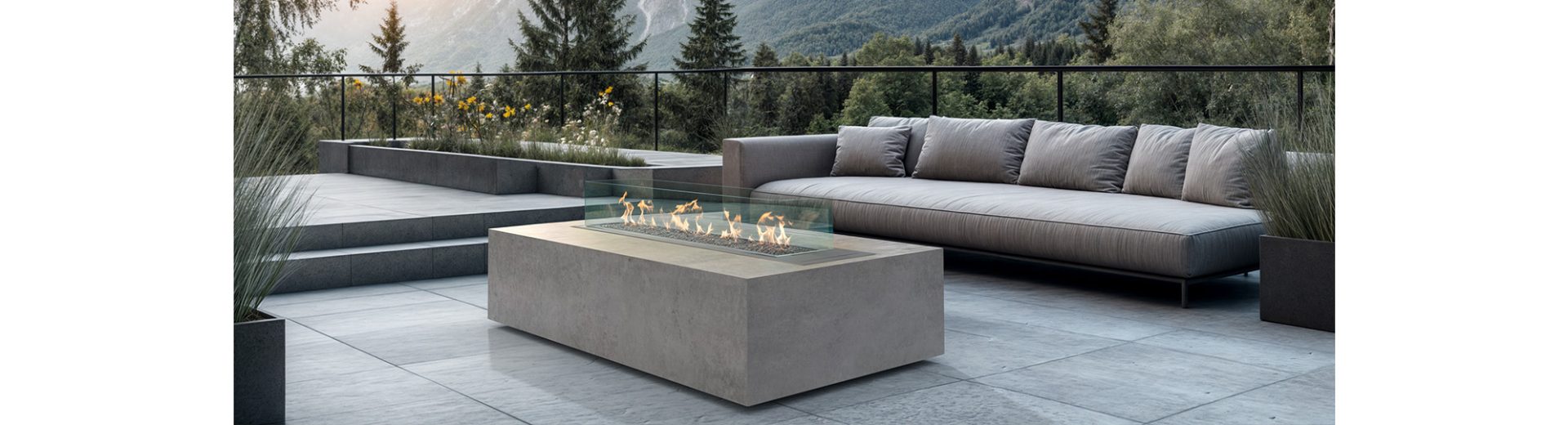 Zwei in einem: funktioneller Tisch und stimmungsvoller Kamin