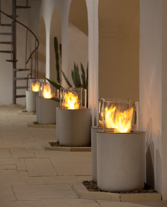 Feuersäulen - Säulen mit Bio-Ethanol